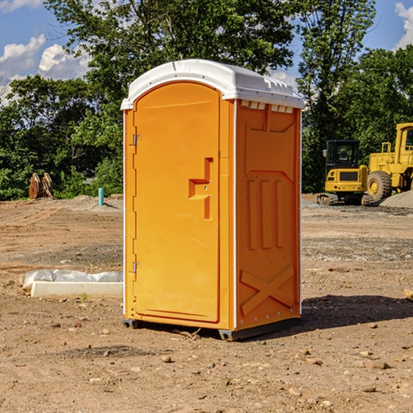 how often are the portable restrooms cleaned and serviced during a rental period in Gardiner